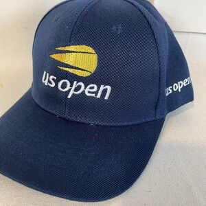 US Open Navy Hat Tennis Adjustable‎ Wool Blend